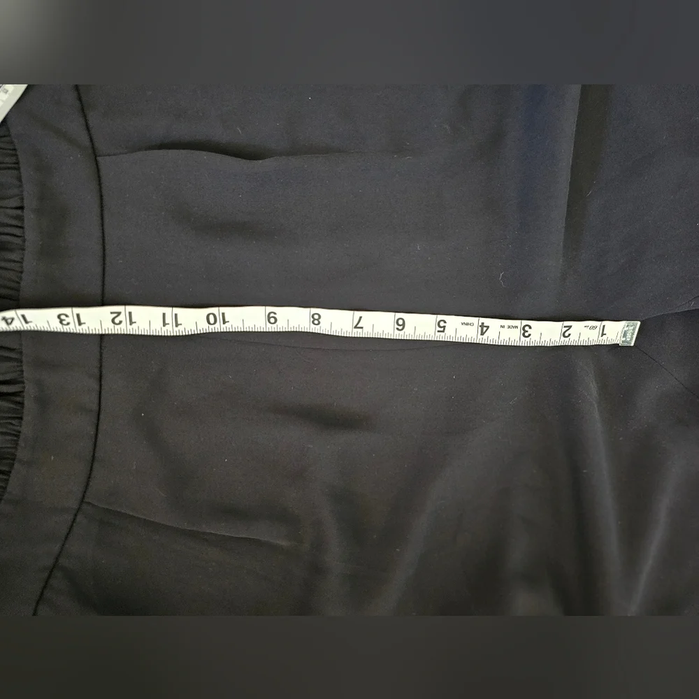 Kate Spade Elegant Chic Black Velour‎ Accents Bow Sleeveless Jumpsuit Sz 8
